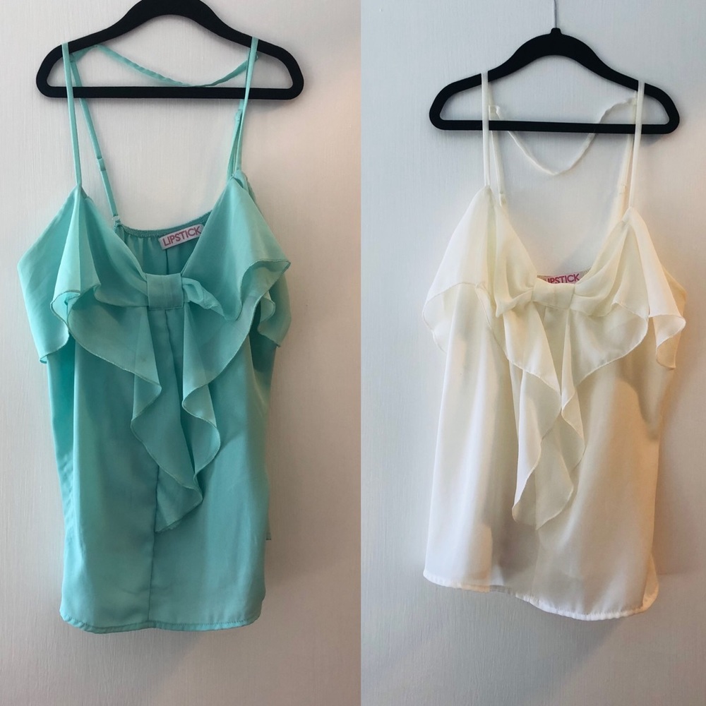 TWO bow front tanks